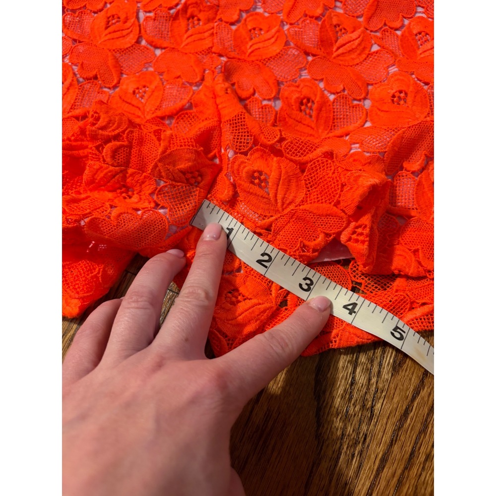 A.L.C. | Sandra Floral Lace Shorts Orange Sz 2 - Picture 8 of 8